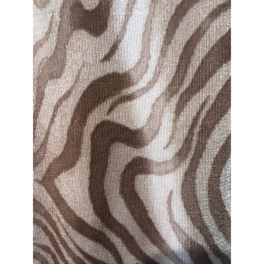 Travelers by Chicos Brown Zebra‎ Print Scoop Neck 3/4 Sleeve Top Size 1 Medium - Picture 6 of 8